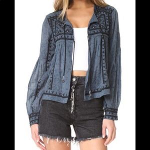 Free People Twilight Mirror Embellished Jacket